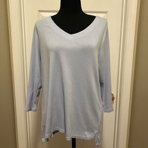 J. Jill periwinkle pale Blue V-Neck Tunic Top